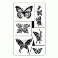 Butterflies 2 Stencil Rub N Etch – Stained Glass Express