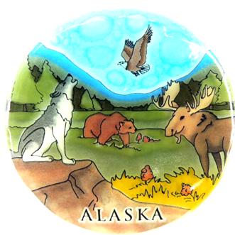 Alaska Scene Suncatcher - Stained Glass Express 