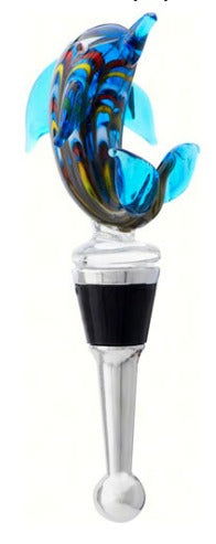 Bottle Stopper Dolphin - Stained Glass Express 