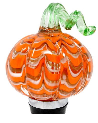 Bottle Stopper Pumpkin - Stained Glass Express 