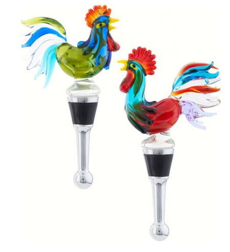 Bottle Stopper Rooster - Stained Glass Express 