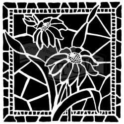 Daisies Fusing Stencil - Stained Glass Express 