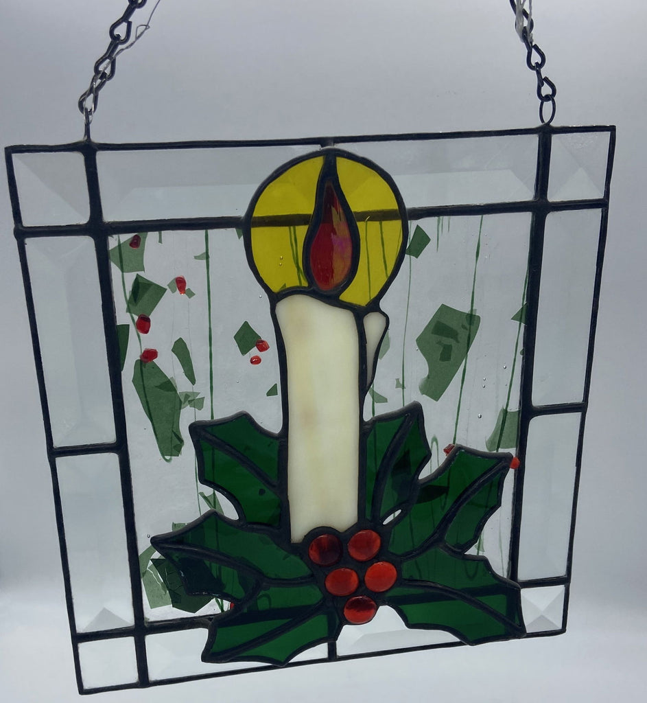 Holiday Candle Panel - Stained Glass Express 