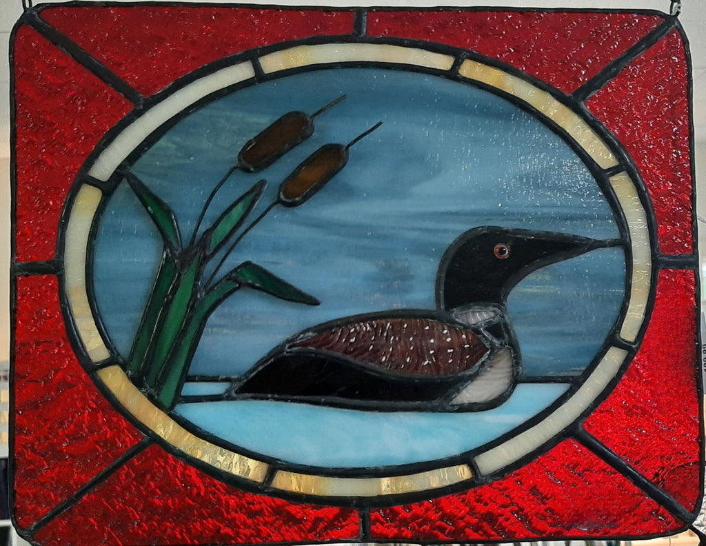 LOON WITH CATTAILS - Stained Glass Express 