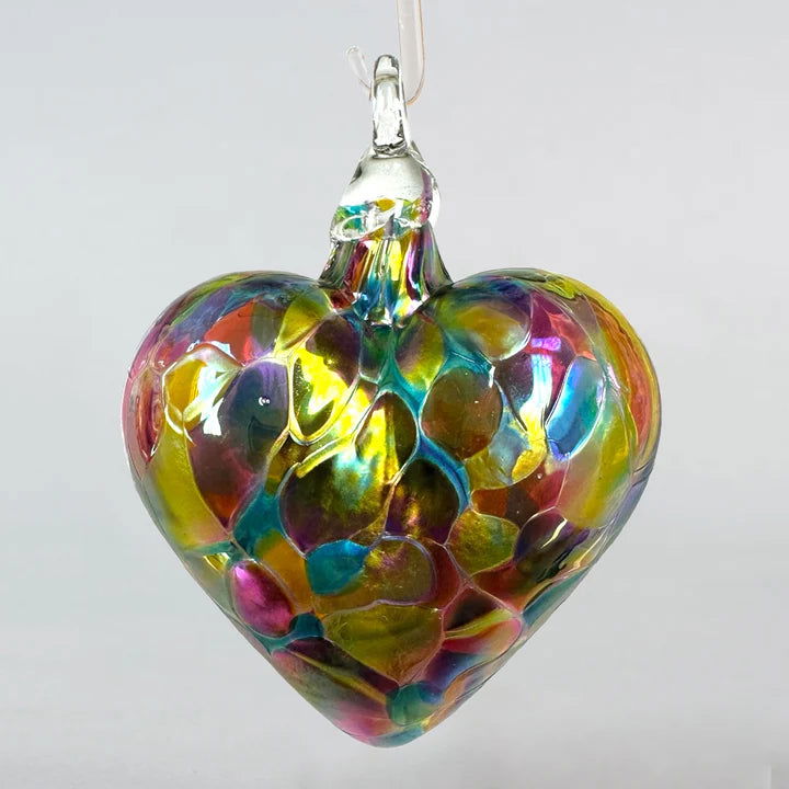 Rainbow Chip Heart - Stained Glass Express 