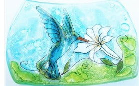 SOAP DISH HUMMINGBIRD - Stained Glass Express 