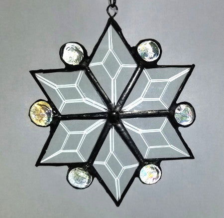 Suncatcher Snowflake 1 - Stained Glass Express 