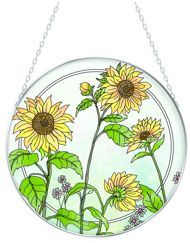 Sunflower Sky Suncatcher - Stained Glass Express 