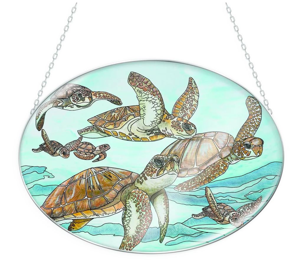 Turtle Ballet Suncatcher - Stained Glass Express 