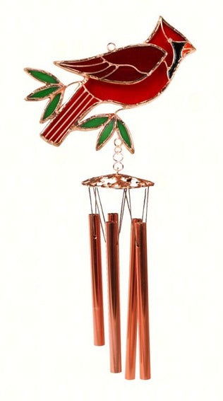 Wind Chime Cardinal - Stained Glass Express 