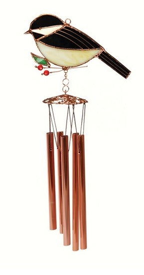 Wind Chime Chickadee - Stained Glass Express 