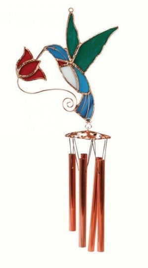 Wind Chime Hummingbird - Stained Glass Express 